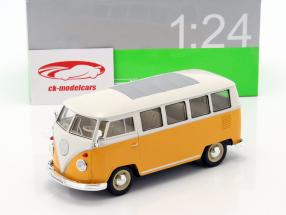 Volkswagen VW T1 Bus Baujahr 1963 gelb / weiß 1:24 Welly