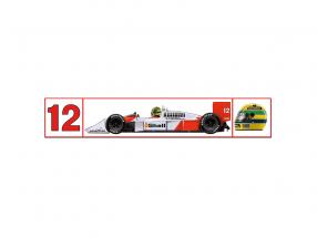 Ayrton Senna adesivo McLaren MP4/4 campeão do mundo fórmula 1 1988