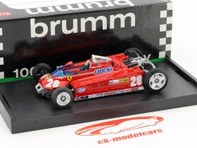 Didier Pironi 法拉利 162CK #28 第四 摩纳哥 GP 公式 1 1981 传输版本 1:43 Brumm
