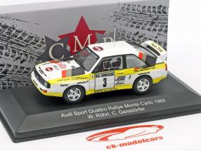 Audi Sport Quattro #3 2 ° Rallye Monte Carlo 1985 Röhrl, Geistdörfer 1:43 CMR