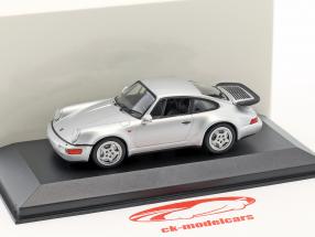 Porsche 911 (964) Turbo año de construcción 1990 plata metálico 1:43 Minichamps