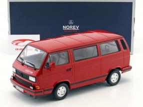 Volkswagen VW T3 Bus Red Star anno di costruzione 1992 rosso 1:18 Norev