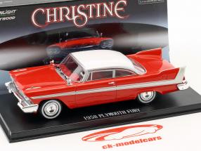 Plymouth Fury anno di costruzione 1958 film Christine (1983) rosso / bianco / argento 1:43 Greenlight