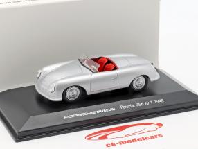 Porsche 356 No.1 année de construction 1948 argent 1:43 Welly