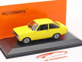 Ford Escort ano de construção 1975 amarelo 1:43 Minichamps