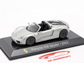 Porsche 918 Spyder anno 2013 argento liquido 1:43 Altaya