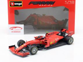 Charles Leclerc Ferrari SF90 #16 Vencedora italiano GP Fórmula 1 2019 1:18 Bburago