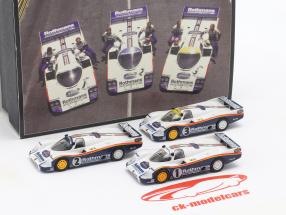 3-Car Set Porsche 956 Rothmans #1 #2 #3 1000km Kyalami 1983 1:87 Brekina