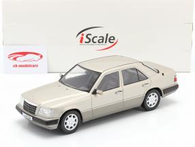 Mercedes-Benz Eクラス (W124) 建設年 1989 スモーキーシルバー 1:18 iScale
