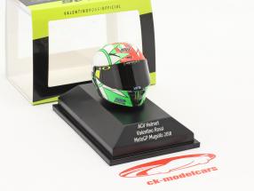 Valentino Rossi 3ª MotoGP Mugello 2018 AGV capacete 1:8 Minichamps