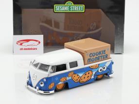 Volkswagen VW Bus PickUp 1963 with Sesame Street figure Cookie monster 1:24 Jada Toys