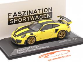 Porsche 911 (991 II) GT2 RS Weissach Package 2018 carreras amarillo 1:43 Minichamps