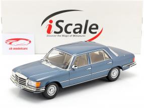 Mercedes-Benz Classe S 450 SEL 6.9 (W116) 1975-1980 azul metálico 1:18 iScale