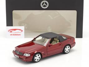 Mercedes-Benz 500 SL (R129) Facelift 1998-2001 rav rød 1:18 Norev