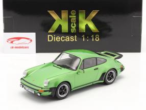 Porsche 911 (930) Turbo 3.0 Bouwjaar 1976 groen metalen 1:18 KK-Scale
