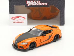 Han's Toyota GR Supra Fast & Furious 9 (2021) oranje / zwart 1:24 Jada Toys