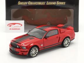 Ford Mustang Shelby GT 500 Super Snake 2008 rood / zwart 1:18 ShelbyCollectibles