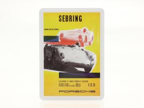Porsche 金属のポストカード： Porsche 550 Spyder Sebring