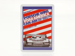 Porsche Metal postkort: Can-Am Road America 1973