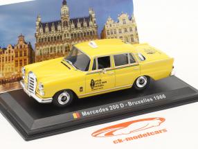 Mercedes-Benz 200 D Taxi Bruxelas 1966 amarelo 1:43 Altaya