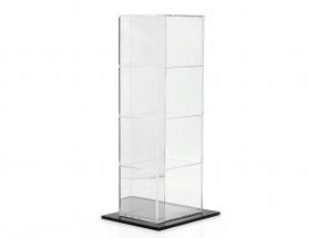 High quality mirrored Stand showcase with 4 compartments for helmets scale 1:2 SAFE