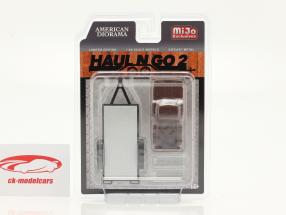 Haul-N-Go Trailer-Set 2 mit Pick Up Karosserie 1:64 American Diorama