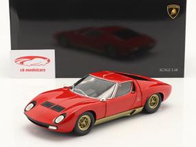 Lamborghini Miura SV Año de construcción 1970 rojo / oro 1:18 Kyosho
