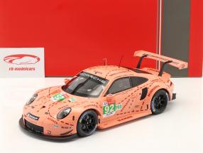 Porsche 911 (991) RSR #92 Klasse Vinder LMGTE 24h LeMans 2018 Pink Pig 1:18 Ixo
