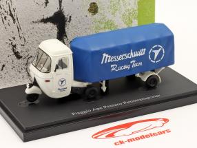 Piaggio Ape Pentaro Race Car Transporter 1961 white / blue 1:43 AutoCult