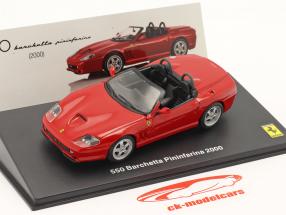Ferrari 550 Barchetta Pininfarina Année de construction 2000 avec Vitrine rouge 1:43 Altaya