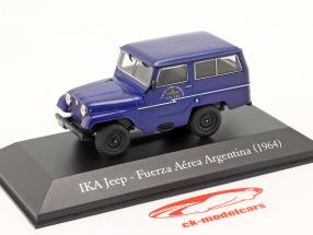 IKA Jeep 軍隊 空軍 アルゼンチン 建設年 1964 青い 1:43 Hachette