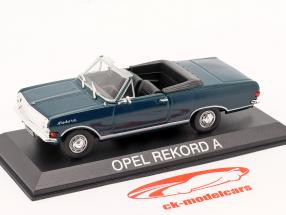 Opel Rekord A Cabriolet Byggeår 1963-65 mørkegrøn 1:43 DeAgostini