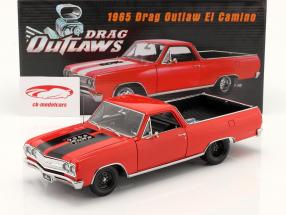 Chevrolet El Camino Drag Outlaw 1965 red / black 1:18 GMP