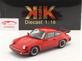 Porsche 911 Carrera 3.2 Clubsport Byggeår 1989 Rød / sort 1:18 KK-Scale