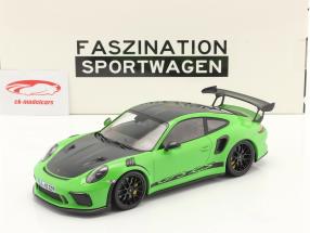 Porsche 911 (991 II) GT3 RS Weissach Package 2019 grøn / sort fælge 1:18 Minichamps