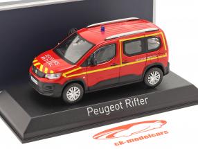 Peugeot Rifter Pompiers Secours Medical 2019 rouge 1:43 Norev
