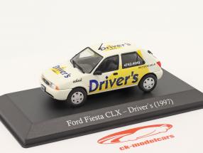 Ford Fiesta CLX auto-école Année de construction 1997 blanche / jaune 1:43 Hachette