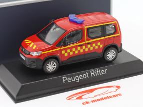 Peugeot Rifter Brandvæsen 2019 rød / gul 1:43 Norev