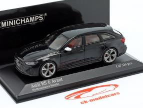 Audi RS 6 Avant Año de construcción 2019 negro metálico 1:43 Minichamps