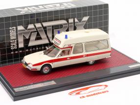 Citroen CX 2000 Visser Ambulance Dinxperlo 1977 hvid / rød 1:43 Matrix