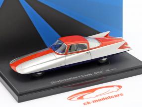 Ghia Streamline X Coupe Gilda year 1955 silver / red 1:43 AutoCult