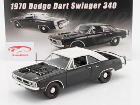 Dodge Dart Swinger 340 Vinyldach 1970 schwarz / weiß 1:18 GMP