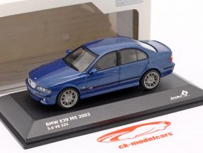 BMW M5 (E39) 5.0 V8 32V Año de construcción 2003 avus azul 1:43 Solido