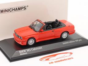 BMW M3 (E30) convertible Año de construcción 1988 Misano rojo 1:43 Minichamps