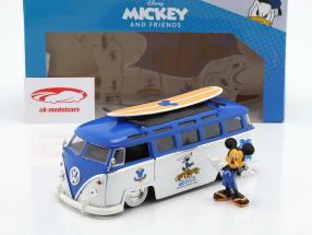 Volkswagen VW T1 Bus Con figura Mickey Mouse 1:24 Jada Toys