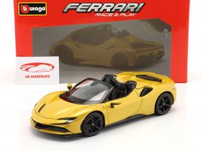 Ferrari SF90 Spider Baujahr 2021 gold metallic 1:18 Bburago