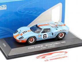 Ford GT40 Gulf #6 gagnant 24h LeMans 1969 Ickx, Oliver 1:43 Ixo