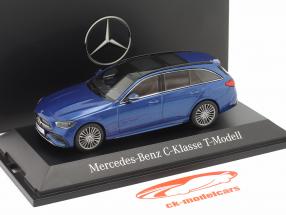 Mercedes-Benz C klasse T-model AMG Line (S206) 2021 spectraal blauw 1:43 Herpa