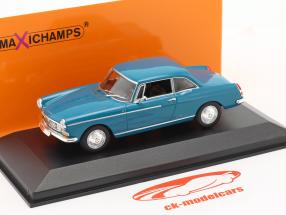 Peugeot 404 coupé Byggeår 1962 blå 1:43 Minichamps