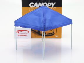 pavillon de tente bleu / argent 1:18 American Diorama